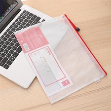Deli E5654 A4 Mesh PVC Zip Bag