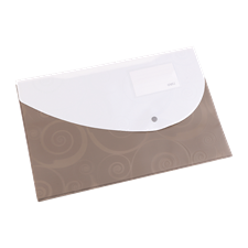 Deli E5664 2-Pocket Deco Legal Button File Bag