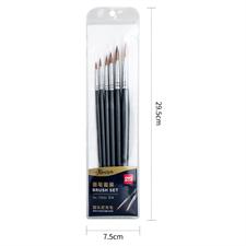Deli E73892 Arte Neuvo Multi Size Round Paint Brushes 6 Pieces Set