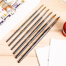 Deli E73892 Arte Neuvo Multi Size Round Paint Brushes 6 Pieces Set