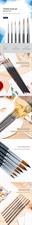 Deli E73892 Arte Neuvo Multi Size Round Paint Brushes 6 Pieces Set