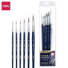 Deli E73893 Arte Neuvo Multi Size Round Paint Brushes 6 Pieces Set  