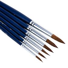 Deli E73893 Arte Neuvo Multi Size Round Paint Brushes 6 Pieces Set  