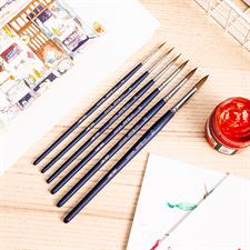 Deli E73893 Arte Neuvo Multi Size Round Paint Brushes 6 Pieces Set  