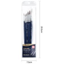Deli E73893 Arte Neuvo Multi Size Round Paint Brushes 6 Pieces Set  