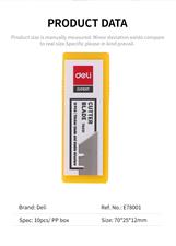 Deli E78001 Knife Cutter Blade Pack of 10 Pieces