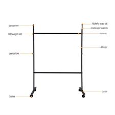 Deli E7870 Metal Whiteboard Stand 3.67 × 4.95 Feet