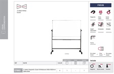 Deli E7883 Focus 2-Sided Magnetic Whiteboard 5×3 Feet with Stand
