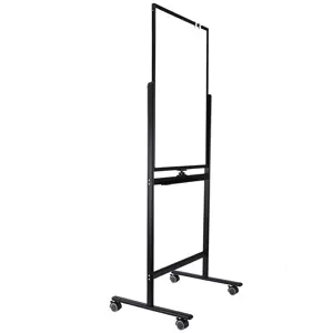 Deli E7893 Universal 2-Sided Magnetic Flip Chart 2×3 Feet with Stand Whiteboard and Chalkboard