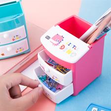 Deli E9136 Little Dino Kids Pen Holder with Drawers