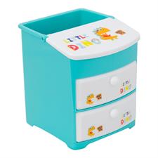 Deli E9136 Little Dino Kids Pen Holder with Drawers