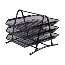 Deli E9181 A4 Mesh Steel 3-Tier Paper Tray