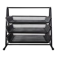 Deli E9181 A4 Mesh Steel 3-Tier Paper Tray