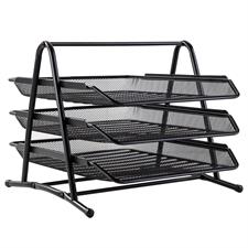 Deli E9181 A4 Mesh Steel 3-Tier Paper Tray