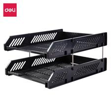 Deli E9208 A4 Plastic 2-Tier Paper Tray