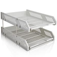 Deli E9208 A4 Plastic 2-Tier Paper Tray