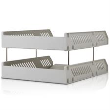 Deli E9208 A4 Plastic 2-Tier Paper Tray