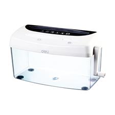 Deli E9935 1-Page Cross-Cut Paper/CD/Card Manual Shredder