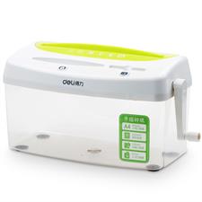 Deli E9935 1-Page Cross-Cut Paper/CD/Card Manual Shredder