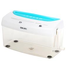Deli E9935 1-Page Cross-Cut Paper/CD/Card Manual Shredder