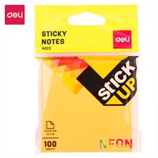 Deli EA02302 Neon Colour Sticky Notes 3x3 Inches