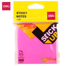 Deli EA02302 Neon Colour Sticky Notes 3x3 Inches