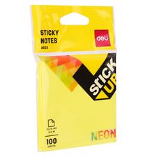 Deli EA02302 Neon Colour Sticky Notes 3x3 Inches