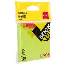 Deli EA02302 Neon Colour Sticky Notes 3x3 Inches