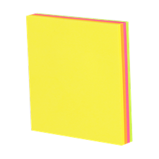 Deli EA02602 Neon Color Sticky Notes 4 Colours 3x3 Inches