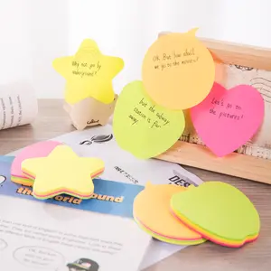Deli EA03202 Neon Color Shape Sticky Notes 3×3 Inches 80 Sheets 