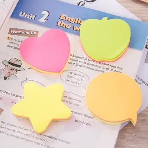 Deli EA03202 Neon Color Shape Sticky Notes 3×3 Inches 80 Sheets 