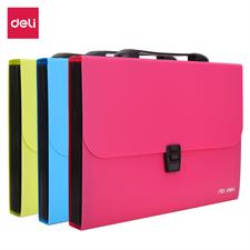Deli EB40302 A4 13 Pockets Expanding File Buckled with Handle