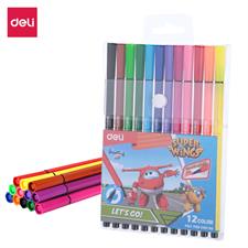 Deli EC10700 Felt Tip Washable 12 Colour Markers