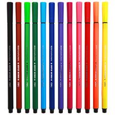 Deli EC10700 Felt Tip Washable 12 Colour Markers