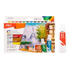 Deli EC12 Colour Emotion 12ml 12 & 24 Acrylic Colour Set