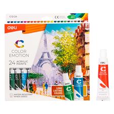 Deli EC12 Colour Emotion 12ml 12 & 24 Acrylic Colour Set