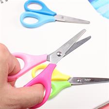 Deli ED60100 School Dual Colour 4.48" / 114mm Scissors 01 Piece