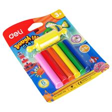 Deli ED75011 Play Dough with Roller 6 Colours