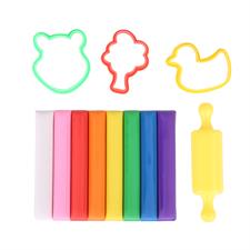 Deli ED75021 Play Dough with Roller 8 Colours