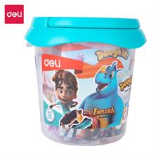Deli ED75346 Play Dough Tub 12 Colours