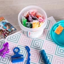 Deli ED75346 Play Dough Tub 12 Colours