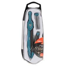 Deli EG20302 Orbit Compass in Zamak Metal with Mechanical-Clutch Pencil+Lead Box