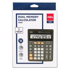Deli EM888 12-Digit Dual Memory Desktop Calculator