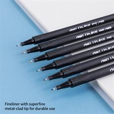 Deli EQ900-12 Linkus Fineliner Pointer 12 Colours