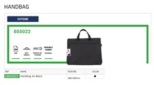Deli EB55022 Extend Executive A4 Black Handbag