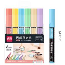 Deli S582 Acrylic Sketch Markers 06 Colours Set