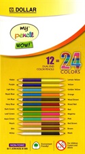 Dollar My Pencil WOW Dual End 24 Colour Pencils