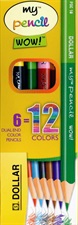 Dollar My Pencil WOW Dual End 12 Colour Pencils
