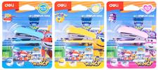 Deli E0249 Super Wings Mini Stapler with Pin Remover