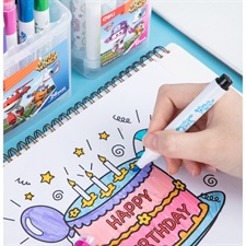 Deli EC10904 Super Wings Stamp + Felt Tip Markers 12 Colours
